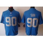 Nike Detroit Lions #90 Ndamukong Suh Navy Blue Limited Jersey