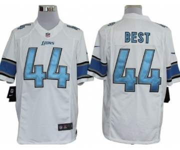 Nike Detroit Lions#44 Jahvid Best White Limited Jersey