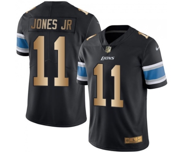 Nike Lions #11 Marvin Jones Jr Black Men's Stitched NFL Limited Gold Rush Jersey