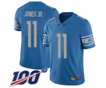 Nike Lions #11 Marvin Jones Jr Blue Team Color Men's Stitched NFL 100th Season Vapor Limited Jersey