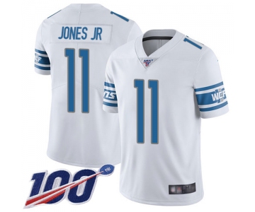 Nike Lions #11 Marvin Jones Jr White Men's Stitched NFL 100th Season Vapor Limited Jersey