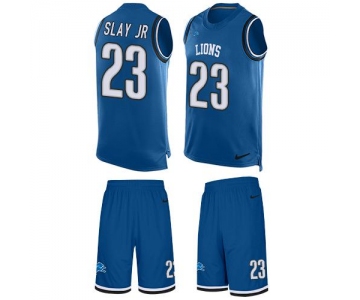 Nike Lions #23 Darius Slay JR Blue Team Color Men's Stitched NFL Limited Tank Top Suit Jersey