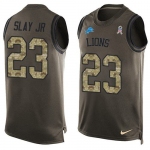 Nike Lions #23 Darius Slay JR Green Men's Stitched NFL Limited Salute To Service Tank Top Jersey