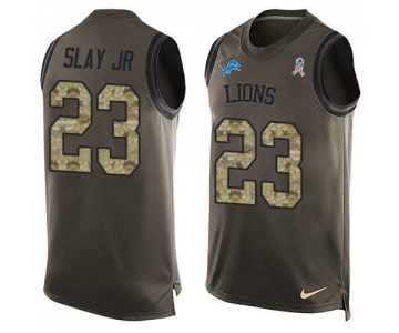 Nike Lions #23 Darius Slay JR Green Men's Stitched NFL Limited Salute To Service Tank Top Jersey