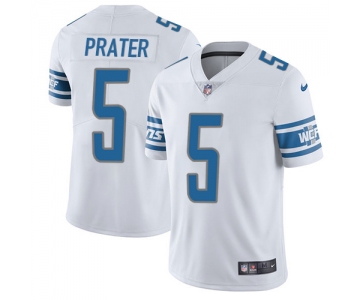 Nike Lions #5 Matt Prater White Men's Stitched NFL Limited Jersey