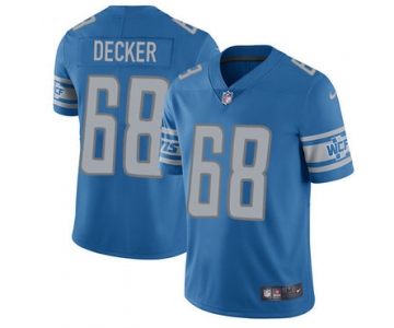 Nike Lions #68 Taylor Decker Blue Team Color Men's Stitched NFL Limited Jersey