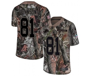 Nike Lions #81 Calvin Johnson Camo Men's Stitched NFL Limited Rush Realtree Jersey