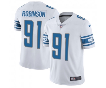 Nike Lions #91 A'Shawn Robinson White Men's Stitched NFL Limited Jersey