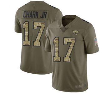 Jaguars #17 DJ Chark Jr Olive Camo Men's Stitched Football Limited 2017 Salute To Service Jersey