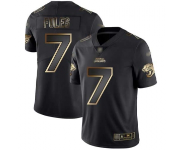 Jaguars #7 Nick Foles Black Gold Men's Stitched Football Vapor Untouchable Limited Jersey