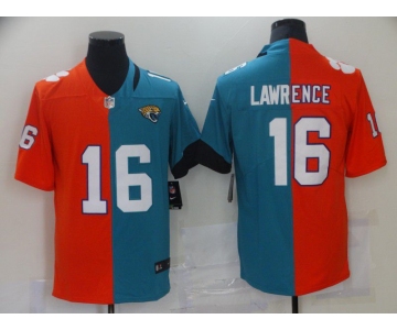 Men Jacksonville Jaguars 16 Lawrence Blue orange Nike Vapor Untouchable Limited 2021 NFL Jersey