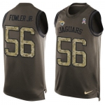 Men's Jacksonville Jaguars #56 Dante Fowler Jr. Green Salute to Service Hot Pressing Player Name & Number Nike NFL Tank Top Jersey