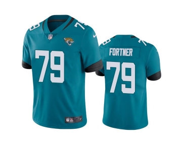 Men's Jacksonville Jaguars #79 Luke Fortner Teal Vapor Untouchable Limited Stitched Jersey