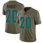 Nike Jacksonville Jaguars #20 Jalen Ramsey Olive Men's Stitched NFL Limited 2017 Salute to Service Jersey