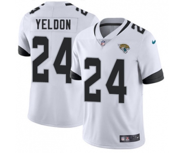Nike Jacksonville Jaguars #24 T.J. Yeldon White Men's Stitched NFL Vapor Untouchable Limited Jersey