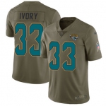 Nike Jacksonville Jaguars #33 Chris Ivory Olive Men's Stitched NFL Limited 2017 Salute to Service Jersey