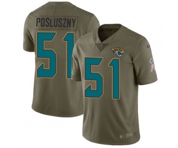 Nike Jacksonville Jaguars #51 Paul Posluszny Olive Men's Stitched NFL Limited 2017 Salute to Service Jersey