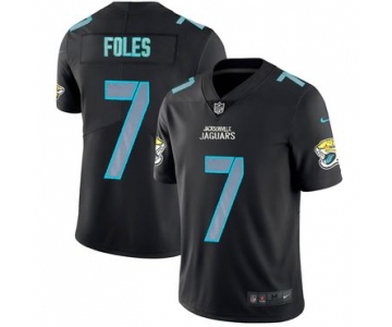 Nike Jacksonville Jaguars 7 Nick Foles Black Impact Rush Limited Jersey