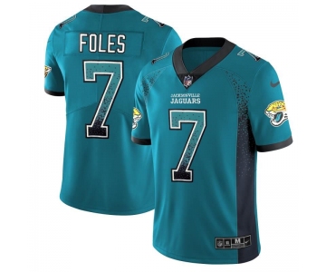 Nike Jacksonville Jaguars 7 Nick Foles Teal Drift Fashion Limited Jersey