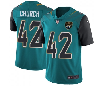 Nike Jaguars #42 Barry Church Teal Green Team Color Men's Stitched NFL Vapor Untouchable Limited Jersey