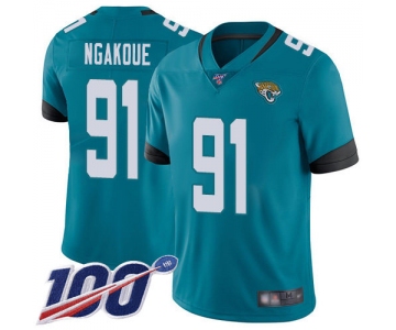 Nike Jaguars #91 Yannick Ngakoue Teal Green Alternate Men's Stitched NFL 100th Season Vapor Limited Jersey