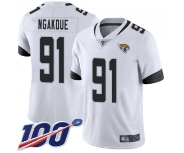 Nike Jaguars #91 Yannick Ngakoue White Men's Stitched NFL 100th Season Vapor Limited Jersey