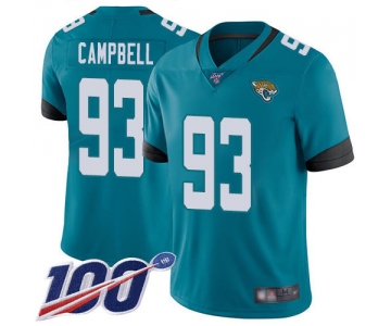 Nike Jaguars #93 Calais Campbell Teal Green Alternate Men's Stitched NFL 100th Season Vapor Limited Jersey