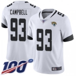 Nike Jaguars #93 Calais Campbell White Men's Stitched NFL 100th Season Vapor Limited Jersey