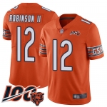 Bears #12 Allen Robinson II Orange Men's Stitched Football Limited Rush 100th Season Jersey