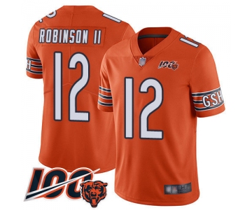 Bears #12 Allen Robinson II Orange Men's Stitched Football Limited Rush 100th Season Jersey