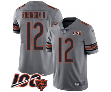 Bears #12 Allen Robinson II Silver Men's Stitched Football Limited Inverted Legend 100th Season Jersey