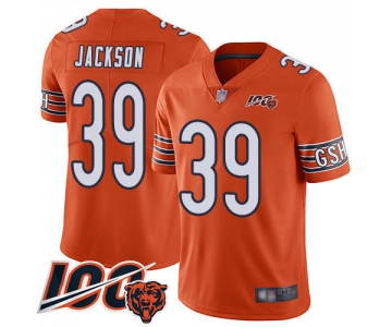 Bears #39 Eddie Jackson Orange Men's Stitched Football Limited Rush 100th Season Jersey