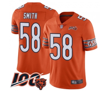 Bears #58 Roquan Smith Orange Men's Stitched Football Limited Rush 100th Season Jersey