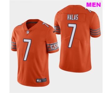 Bears #7 George Halas Orange Men's Stitched Football Limited Rush Jersey