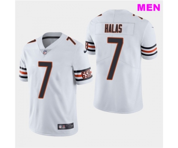 Bears #7 George Halas White Men's Stitched Football Vapor Untouchable Limited Jersey
