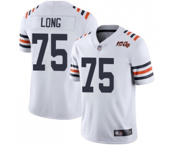 Bears #75 Kyle Long White Alternate Men's Stitched Football Vapor Untouchable Limited 100th Season Jersey