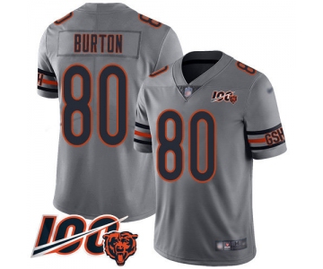 Bears #80 Trey Burton Silver Men's Stitched Football Limited Inverted Legend 100th Season Jersey