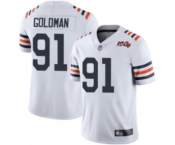 Bears #91 Eddie Goldman White Alternate Men's Stitched Football Vapor Untouchable Limited 100th Season Jersey