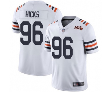 Bears #96 Akiem Hicks White Alternate Men's Stitched Football Vapor Untouchable Limited 100th Season Jersey