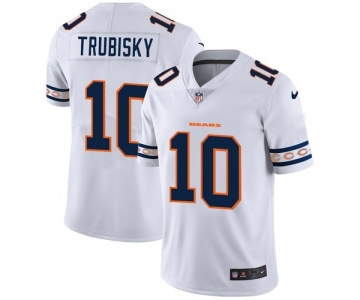 Chicago Bears #10 Mitchell Trubisky Nike White Team Logo Vapor Limited NFL Jersey