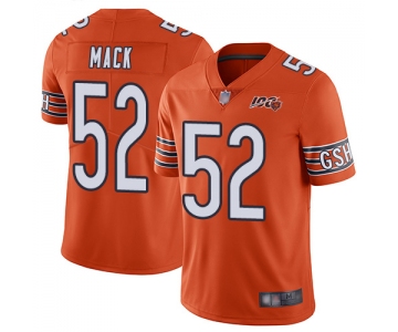 Chicago Bears #52 Khalil Mack Orange Men's Stitched Football Limited Rush 100th Season Jersey