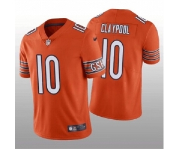 Men Chicago Bears #10 Chase Claypool Orange Vapor Untouchable Limited Stitched Football Jersey