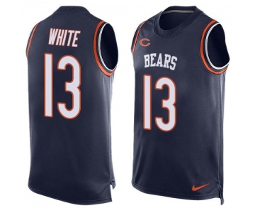 Men's Chicago Bears #13 Kevin White Navy Blue Hot Pressing Player Name & Number Nike NFL Tank Top Jersey