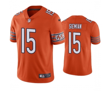 Men's Chicago Bears #15 Trevor Siemian Orange Vapor untouchable Limited Stitched Jersey