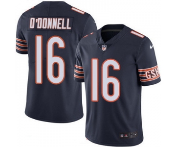 Men's Chicago Bears #16 Pat O'Donnell Navy Blue 2016 Color Rush Stitched NFL Nike Limited Jersey