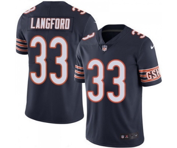 Men's Chicago Bears #33 Jeremy Langford Navy Blue 2016 Color Rush Stitched NFL Nike Limited Jersey