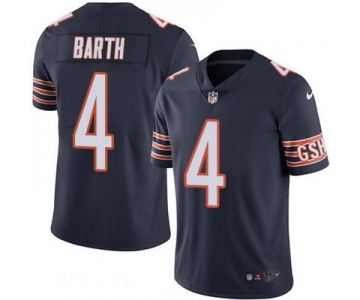 Men's Chicago Bears #4 Connor Barth Navy Blue 2016 Color Rush Stitched NFL Nike Limited Jersey