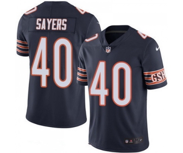 Men's Chicago Bears #40 Gale Sayers Navy Blue 2016 Color Rush Stitched NFL Nike Limited Jersey