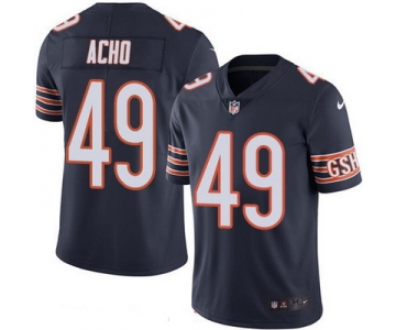 Men's Chicago Bears #49 Sam Acho Navy Blue 2016 Color Rush Stitched NFL Nike Limited Jersey