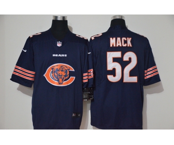 Men's Chicago Bears #52 Khalil Mack Navy Blue 2020 Big Logo Vapor Untouchable Stitched NFL Nike Fashion Limited Jersey
